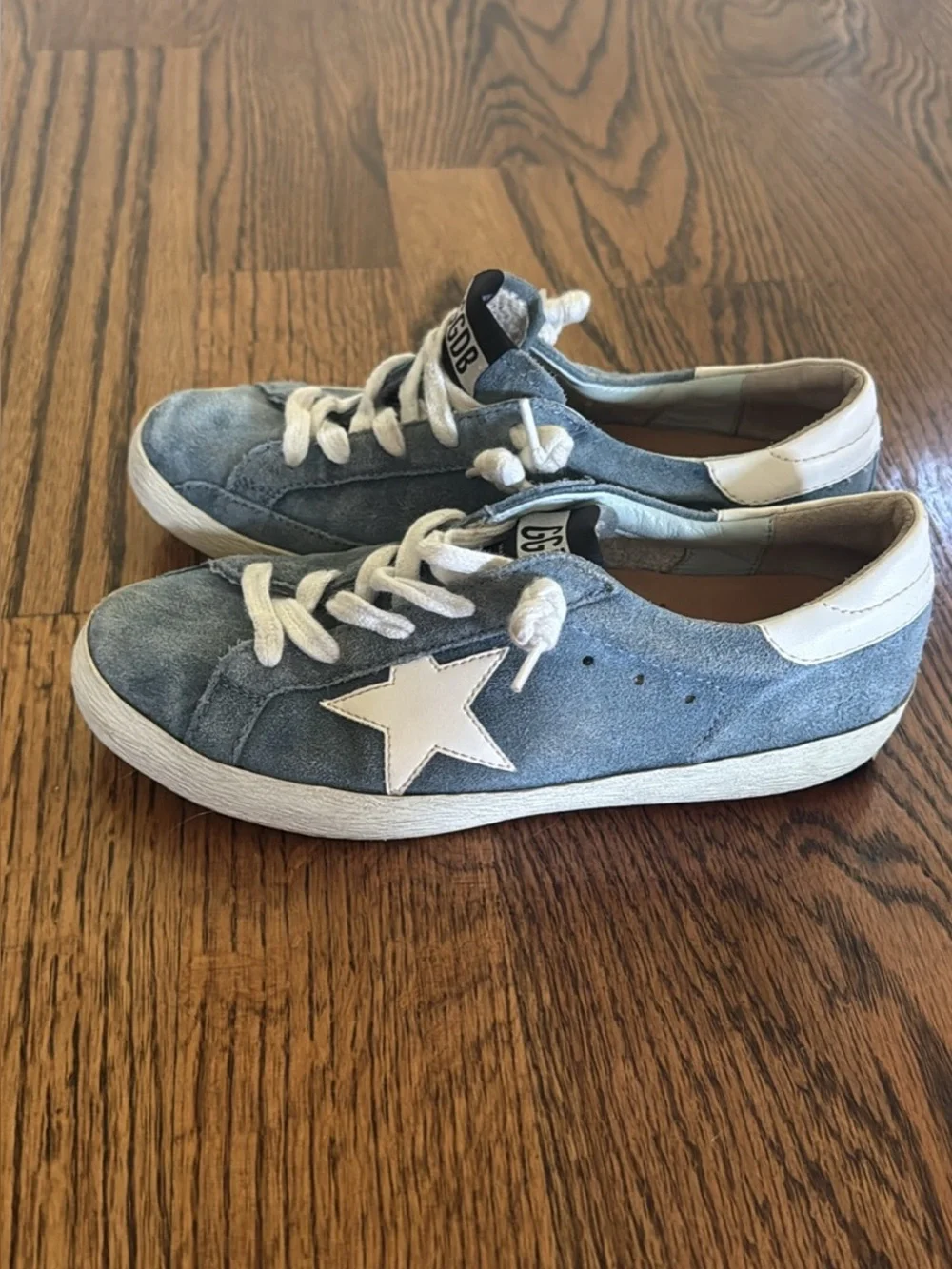 Denim Golden Goose Star Suede Sneakers Size 34 - Picture 2 of 3